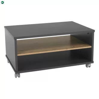 Dohányzóasztal, grafit/tölgyfa artisan, RIOMA NEW TYP 32