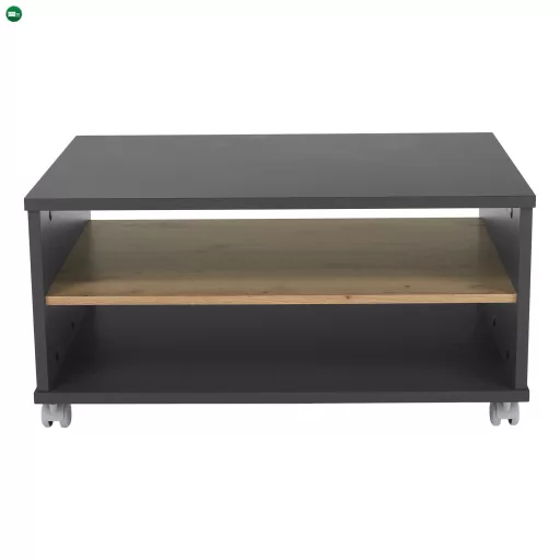 Dohányzóasztal, grafit/tölgyfa artisan, RIOMA NEW TYP 32
