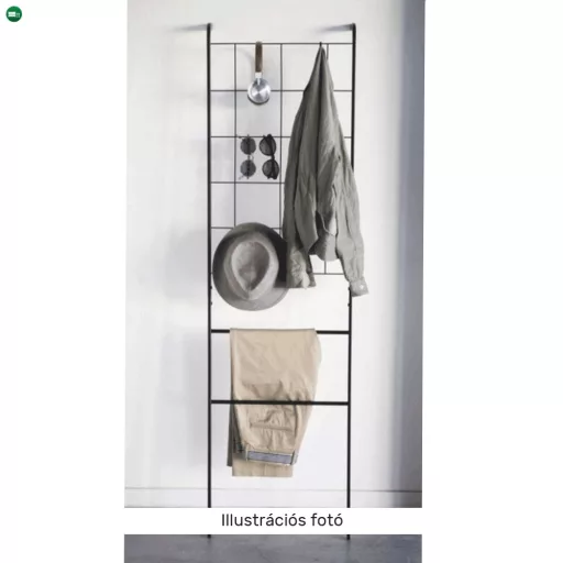 Akasztó/létra, fekete/fém, BUBY