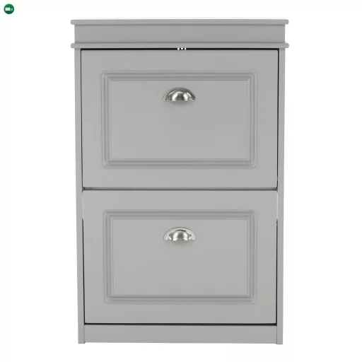 Cipőpolc, 2-soros, szürke, SEBER TYP 1