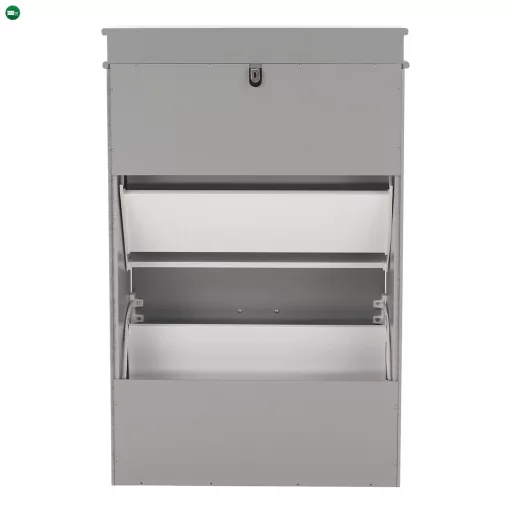 Cipőpolc, 2-soros, szürke, SEBER TYP 1