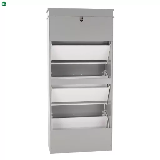 Cipőpolc, 3-soros, szürke , SEBER TYP 2