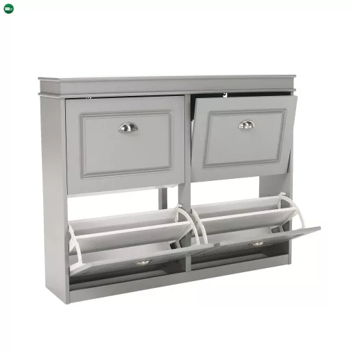 Cipőpolc, 2-soros, szürke, SEBER TYP 5