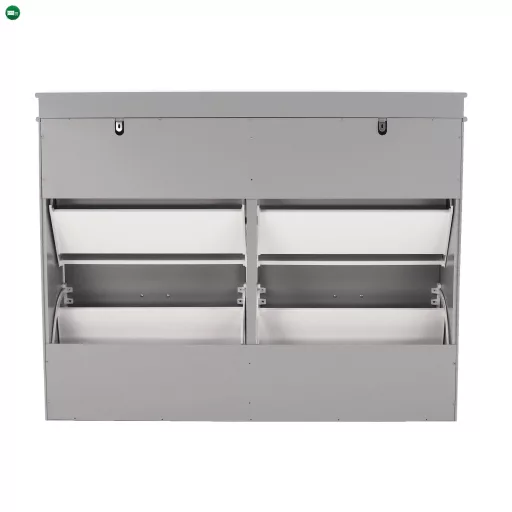 Cipőpolc, 2-soros, szürke, SEBER TYP 5