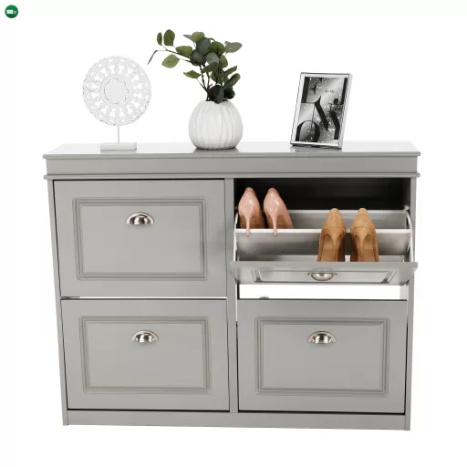 Cipőpolc, 2-soros, szürke, SEBER TYP 5