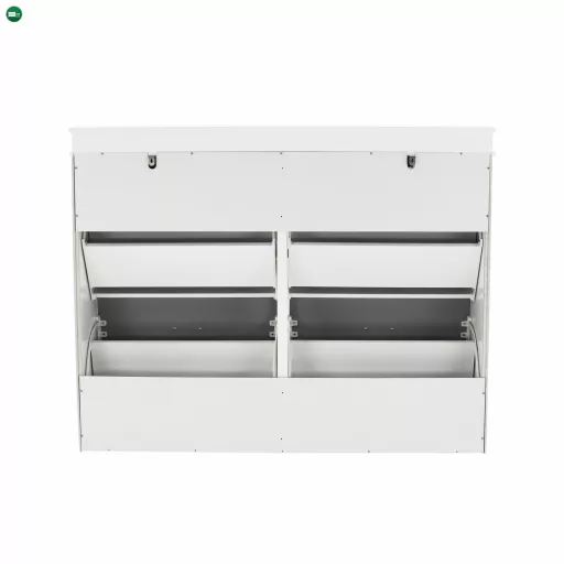 Cipőpolc, 2-soros, szürke/fehér, SEBER TYP 5