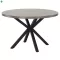 Étkezőasztal, beton/fekete, átmérő 120 cm, MEDOR
