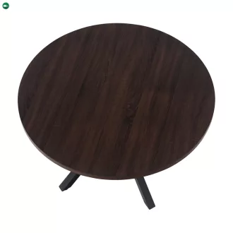   Étkezőasztal, sötét tölgy/fekete, átmérő 120 cm, MEDOR