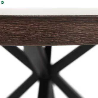   Étkezőasztal, sötét tölgy/fekete, átmérő 120 cm, MEDOR