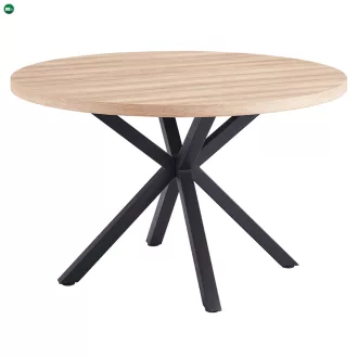  Étkezőasztal, sonoma tölgy/fekete, átmérő 120 cm, MEDOR