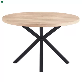   Étkezőasztal, sonoma tölgy/fekete, átmérő 120 cm, MEDOR