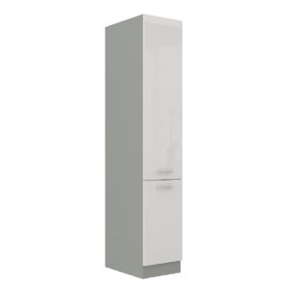   Magas élelmiszer szekrény, fehér magasfényű, PRADO 40 DK-210 2F