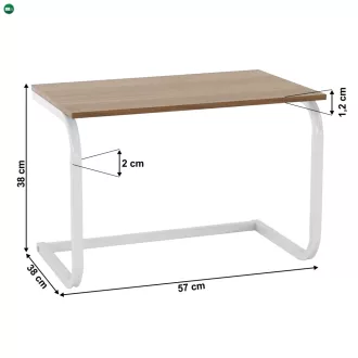 Rakodópolc, fehér/természetes tölgy, AVENO