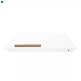   Notebook asztal/táblagép tartó, fehér/természetes bambusz, MELTEN