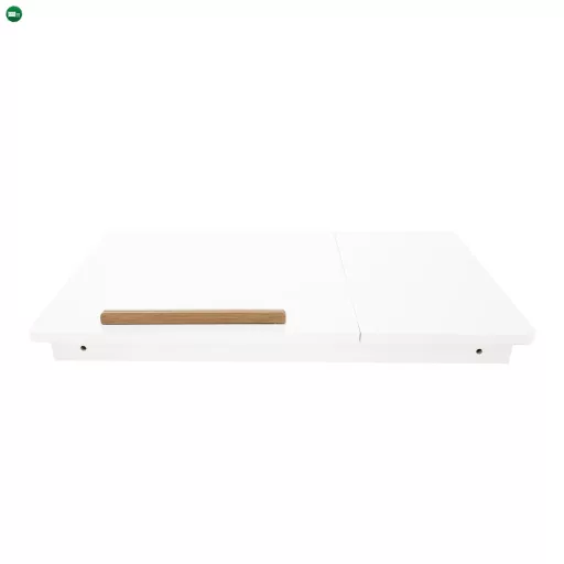 Notebook asztal/táblagép tartó, fehér/természetes bambusz, MELTEN