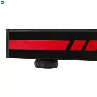   Gamer asztal/számítógépasztal, fekete/piros, MACKENZIE 140cm