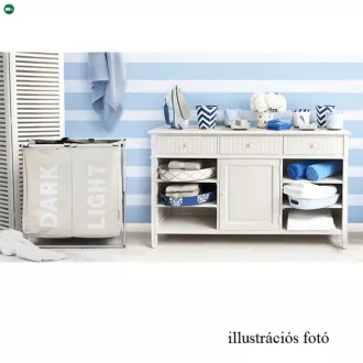   Szennyestartó kosár szövetből, szürke-bézs, LAUNDRY NEW TYP 1