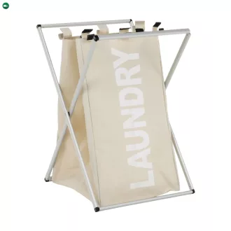   Szennyestartó kosár szövetből, szürke-bézs, LAUNDRY NEW TYP 1