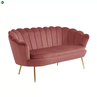   Luxus heverő, 2,5-es ülés, rózsaszín/arany, Art-deco, NOBLIN