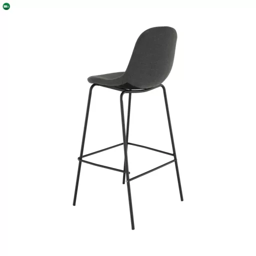 Bárszék, sötétszürke anyag/fém, MARIOLA 2 NEW
