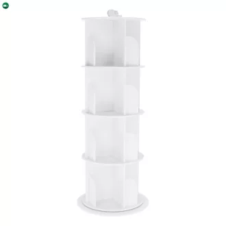 Forgó polcállvány, 4 polc, fehér, ERION TYP 1+ ajándék