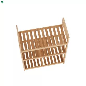 3 polcos polcállvány, természetes bambusz, FIORE TYP 1