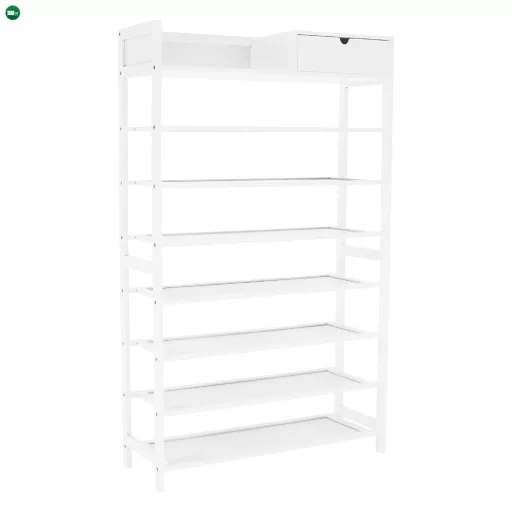 Cipőpolc, 7 soros, fehér, KATLEY