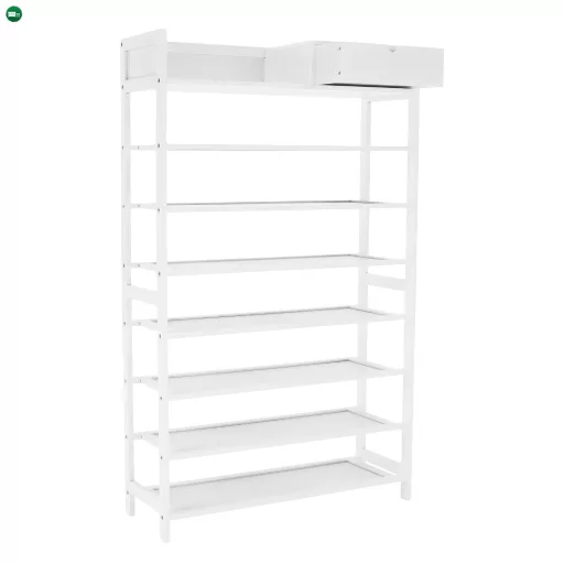 Cipőpolc, 7 soros, fehér, KATLEY