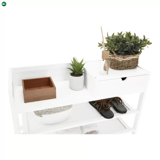 Cipőpolc, 7 soros, fehér, KATLEY