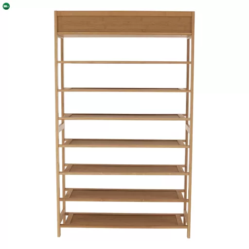 Cipőpolc, 7 soros, bambusz, KATLEY