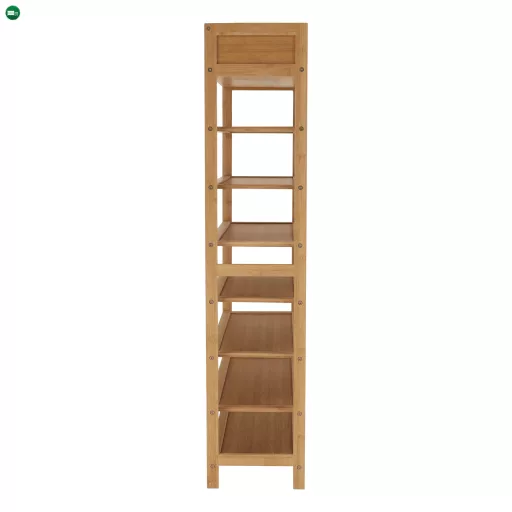 Cipőpolc, 7 soros, bambusz, KATLEY