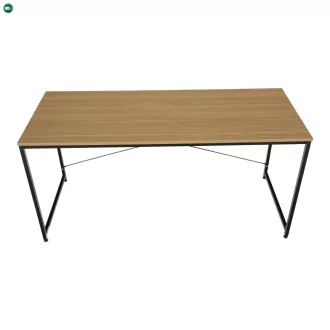 Íróasztal tölgy/fekete, 150x60 cm, MELLORA