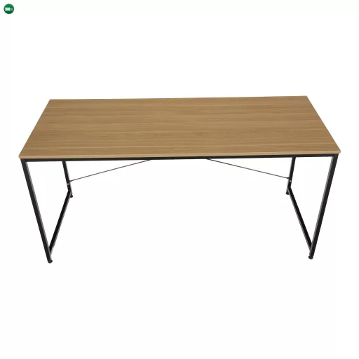 Íróasztal tölgy/fekete, 150x60 cm, MELLORA