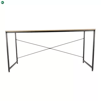 Íróasztal tölgy/fekete, 150x60 cm, MELLORA