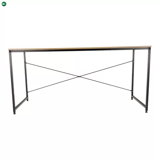 Íróasztal tölgy/fekete, 150x60 cm, MELLORA