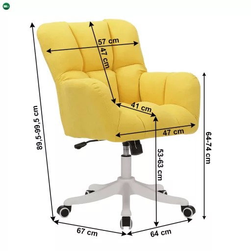 Irodai szék, sárga, LOREL