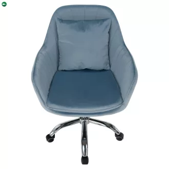 Irodai szék, kék Velvet szövet/króm, KLIAN