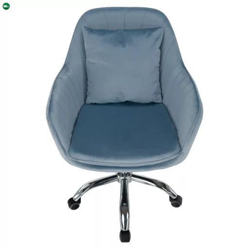 Irodai szék, kék Velvet szövet/króm, KLIAN