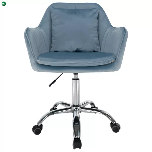 Irodai szék, kék Velvet szövet/króm, KLIAN
