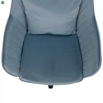 Irodai szék, kék Velvet szövet/króm, KLIAN