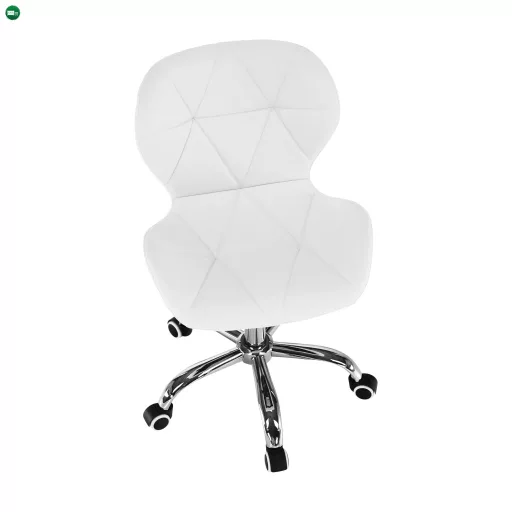 Irodai fotel, fehér/króm, ARGUS NEW