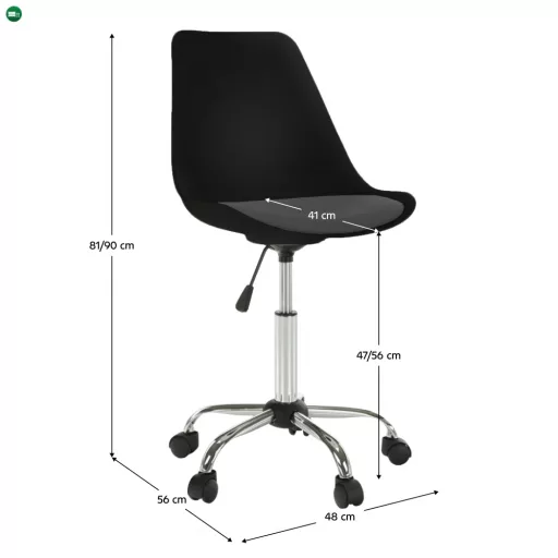 Irodai szék, fekete/sötétszürke, DARISA NEW