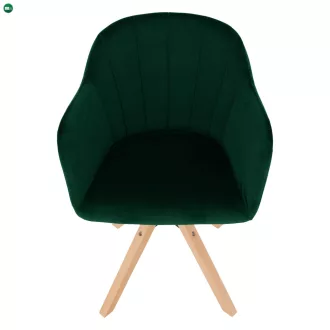 Forgószék, Velvet szövet, smaragd/bükk, DALIO