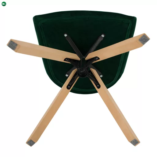 Forgószék, Velvet szövet, smaragd/bükk, DALIO