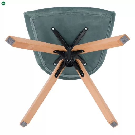 Forgószék, Velvet szövet, neomint/bükk, DALIO