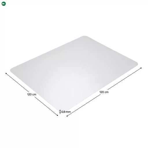 Védőalátét a szék alá, átlátszó, 120x120 cm, 0,8 mm, ELLIE NEW TYP 8