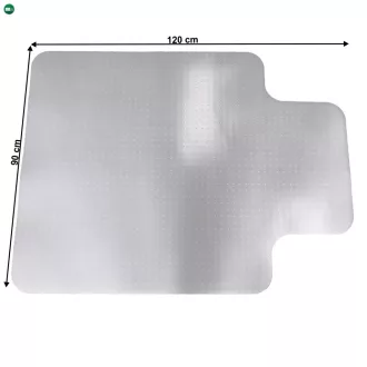   Védőalátét a szék alá, tejes, 90x120 cm, 1,8 mm, ELLIE NEW TYP 9
