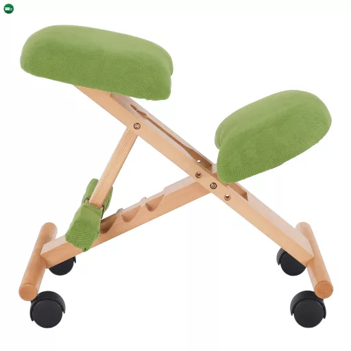 Ergonomikus térdelőszék, rzöld/bükkfa, GROCO