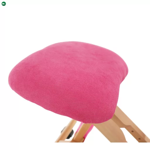 Ergonomikus térdelőszék, rózsaszín/bükkfa, GROCO