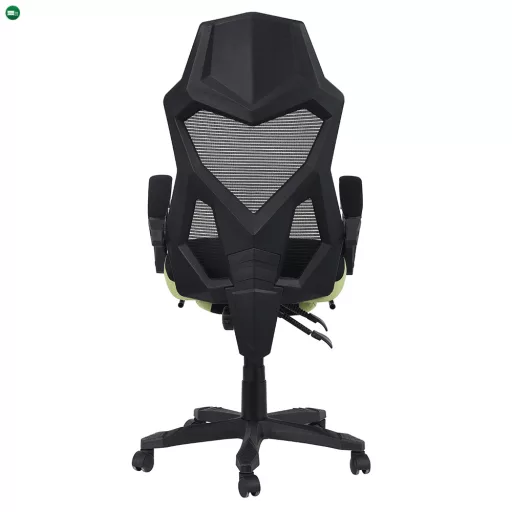 Irodai/gamer szék, fekete/zöld, teherbírás 150 kg, JORIK